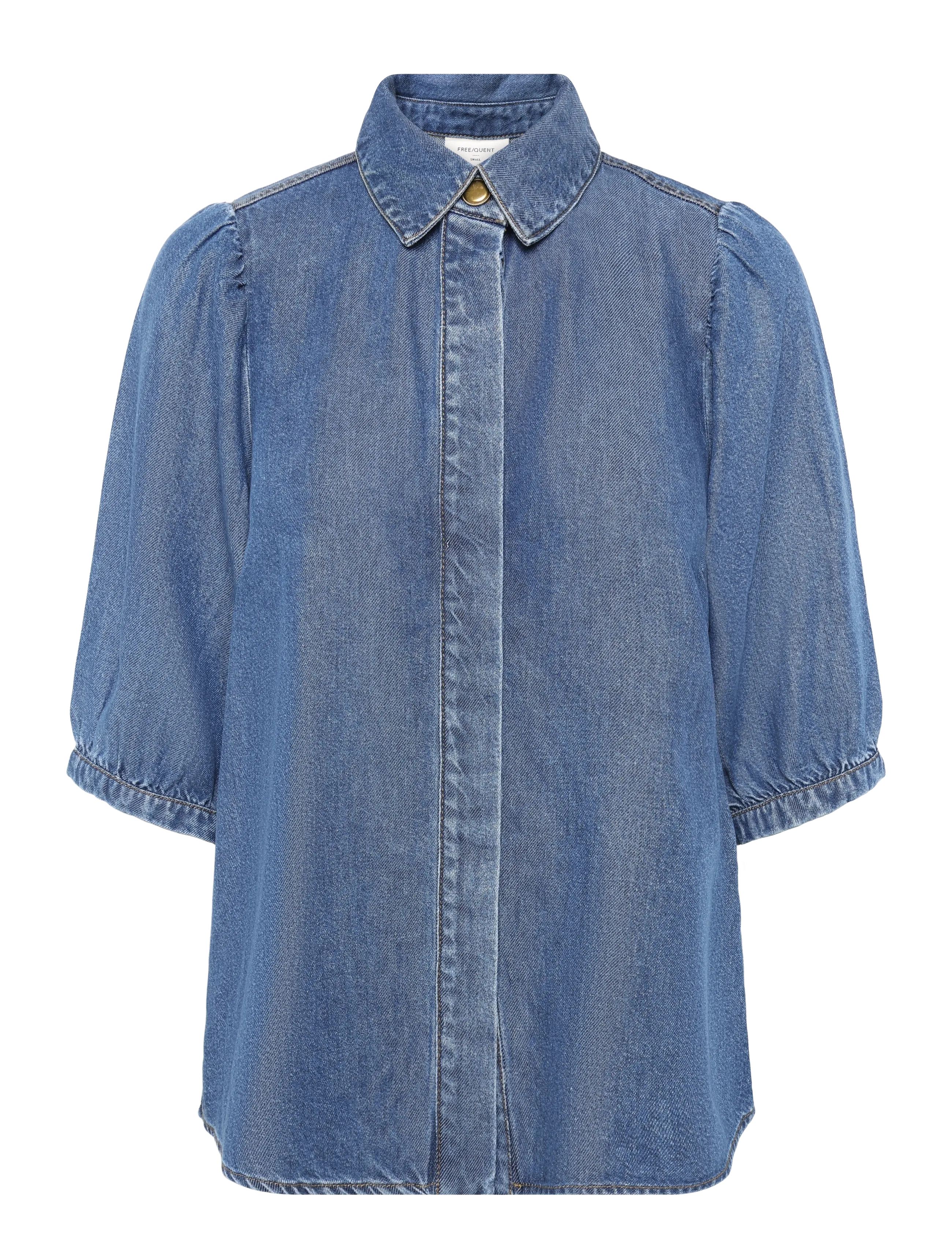 FREE/QUENT FQMILO-SHIRT - Blusen & Hemden - MEDIUM BLUE DENIM / blue