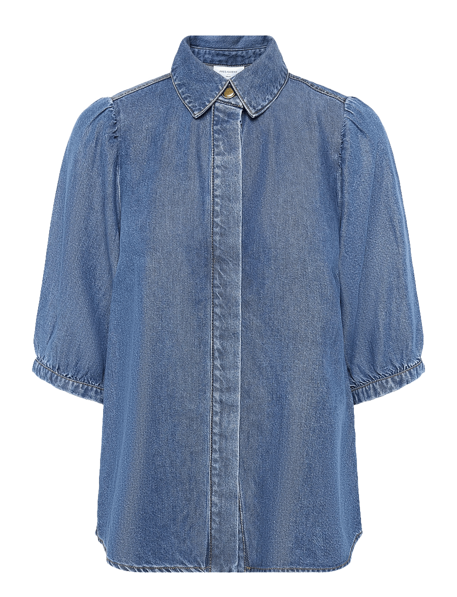 FREE/QUENT - FQMILO-SHIRT - jeanshemden - medium blue denim - 1