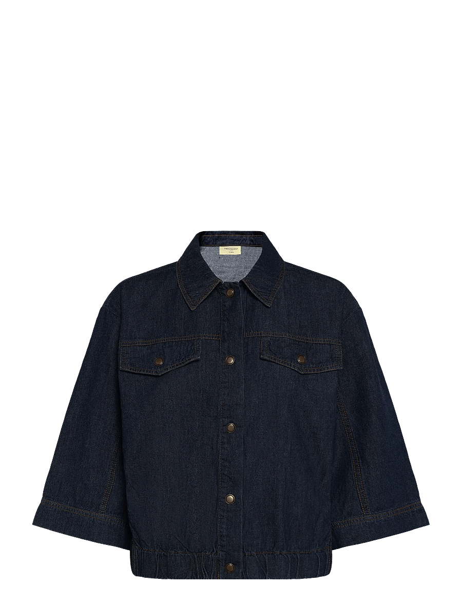 FREE/QUENT - FQLISEA-JACKET - vårjackor - dark blue denim - 1