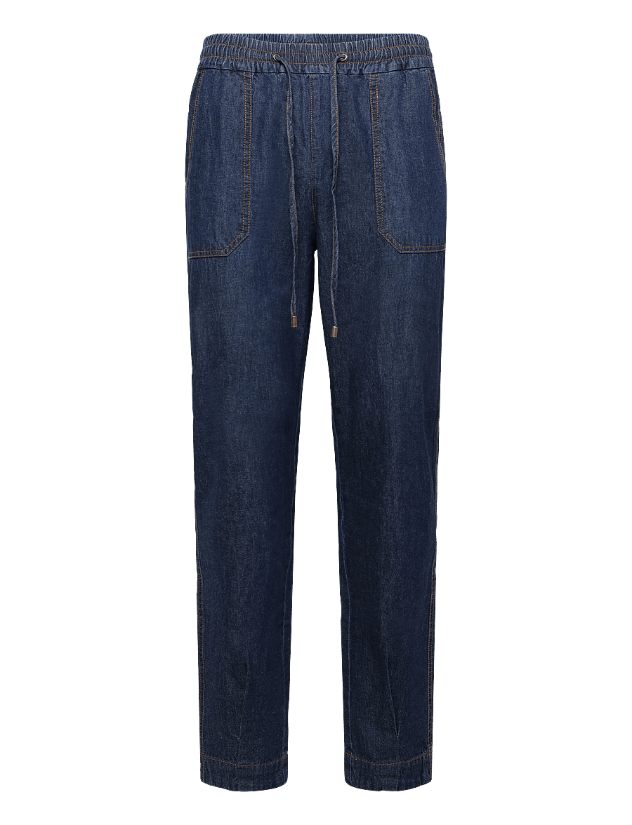 FREE/QUENT - FQLISEA-PANTS - schmal zulaufende jeans - dark blue denim - 1