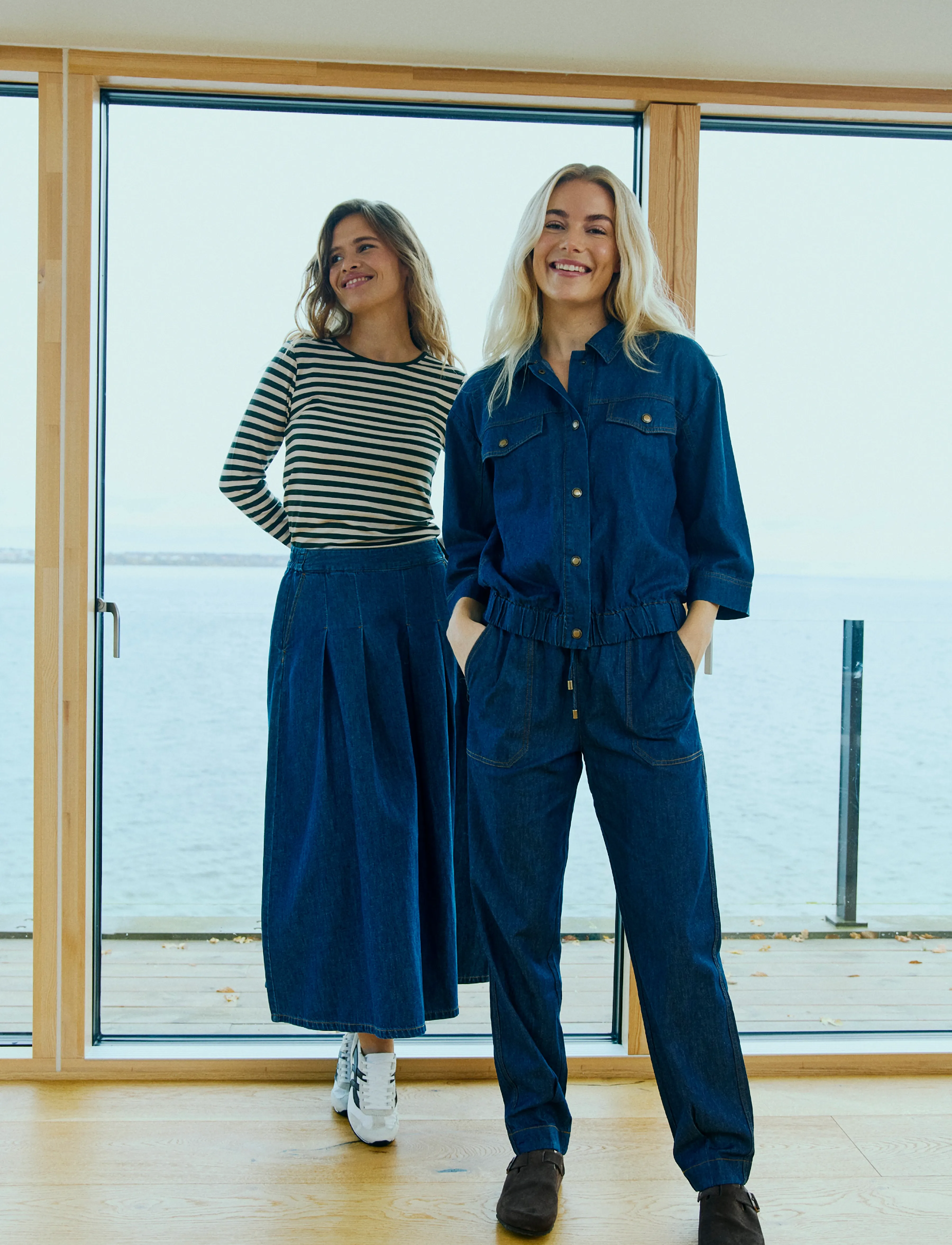 FREE/QUENT FQLISEA-PANTS - Jeans - DARK BLUE DENIM / navy
