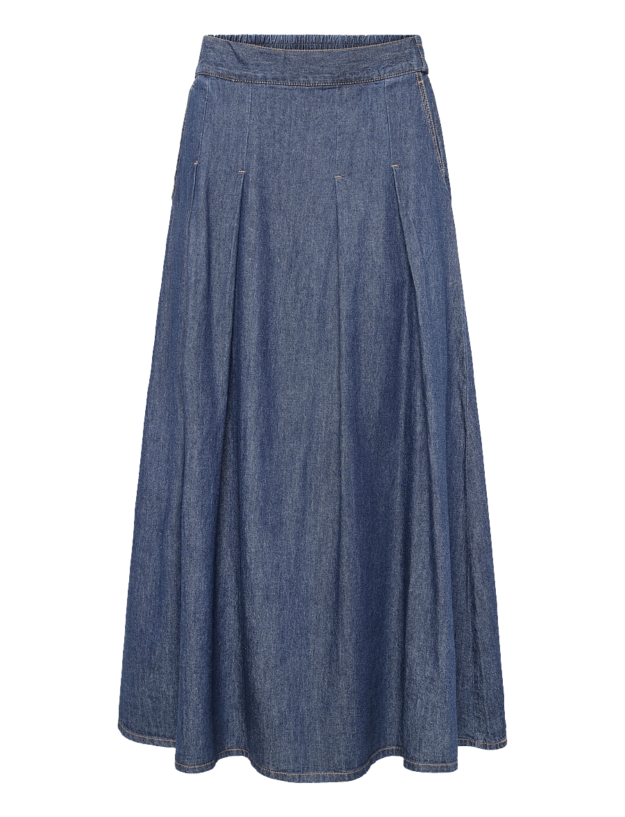 FREE/QUENT - FQLISEA-SKIRT - plisserede nederdele - dark blue denim - 1