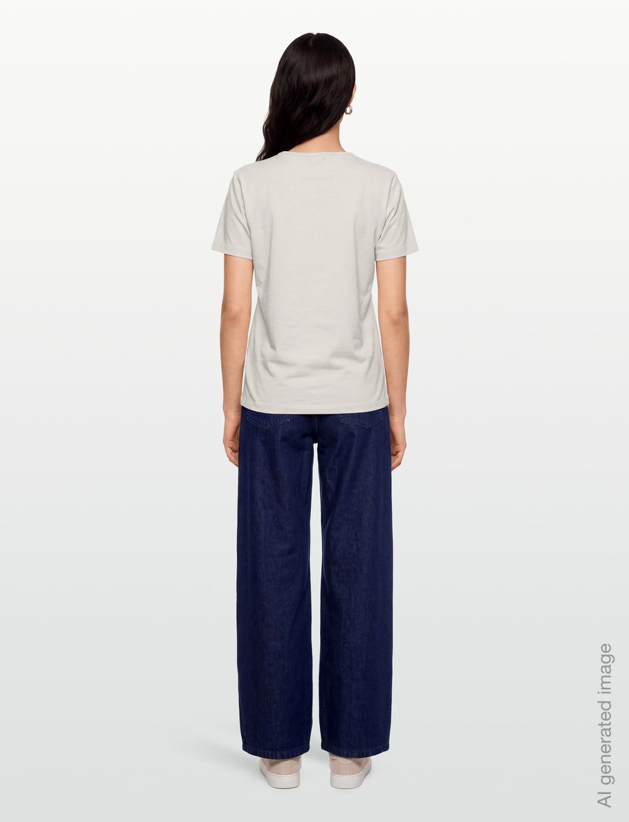 FREE/QUENT - FQFENJAL-TEE - t-shirts - moonbeam w. black - 4