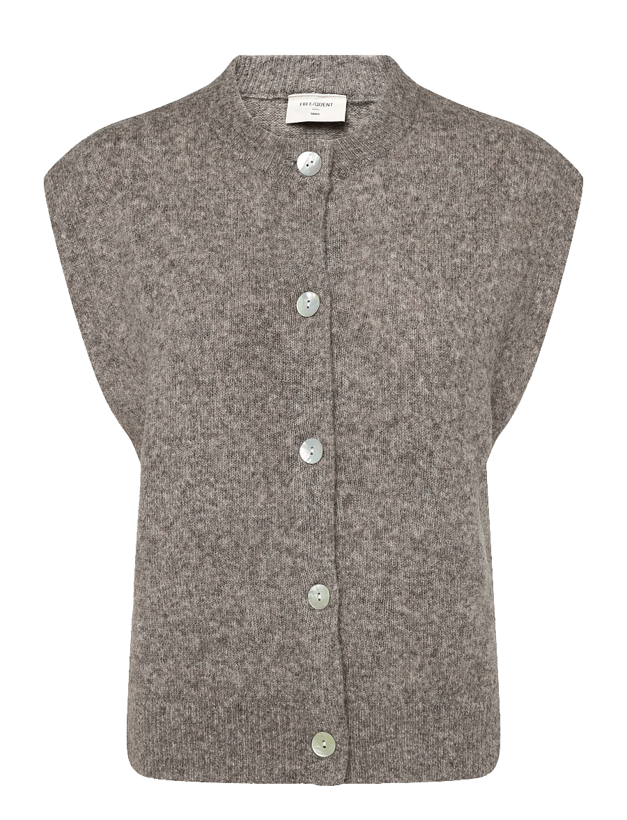 FREE/QUENT - FQALPA-VEST - kootud vestid - morel melange - 0
