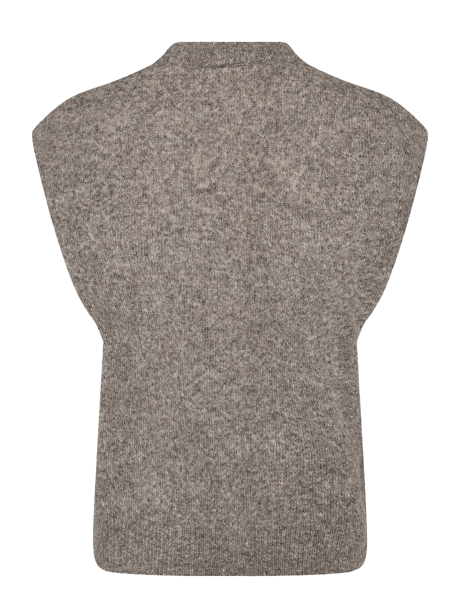 FREE/QUENT - FQALPA-VEST - kootud vestid - morel melange - 1