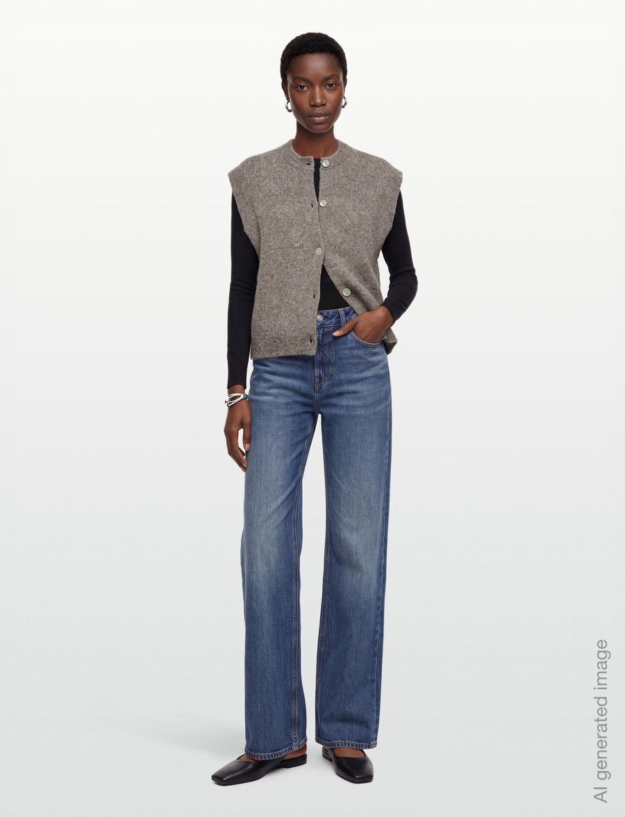 FREE/QUENT - FQALPA-VEST - strickwesten - morel melange - 0