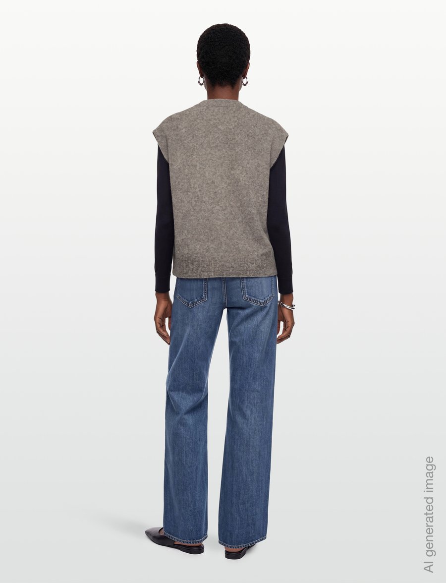 FREE/QUENT - FQALPA-VEST - strickwesten - morel melange - 4