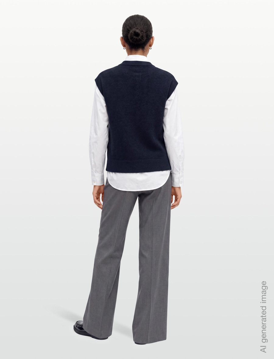 FREE/QUENT - FQALPA-VEST - kootud vestid - navy blazer melange - 4