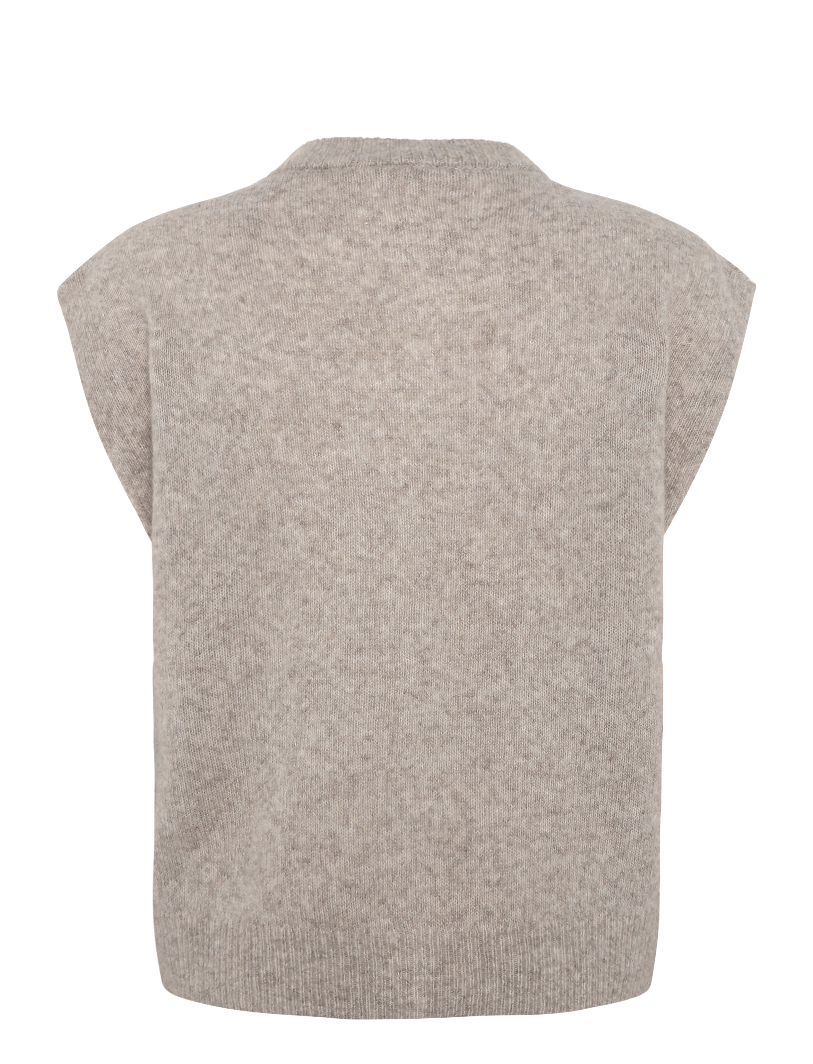 FREE/QUENT - FQALPA-VEST - kootud vestid - silver mink melange - 2