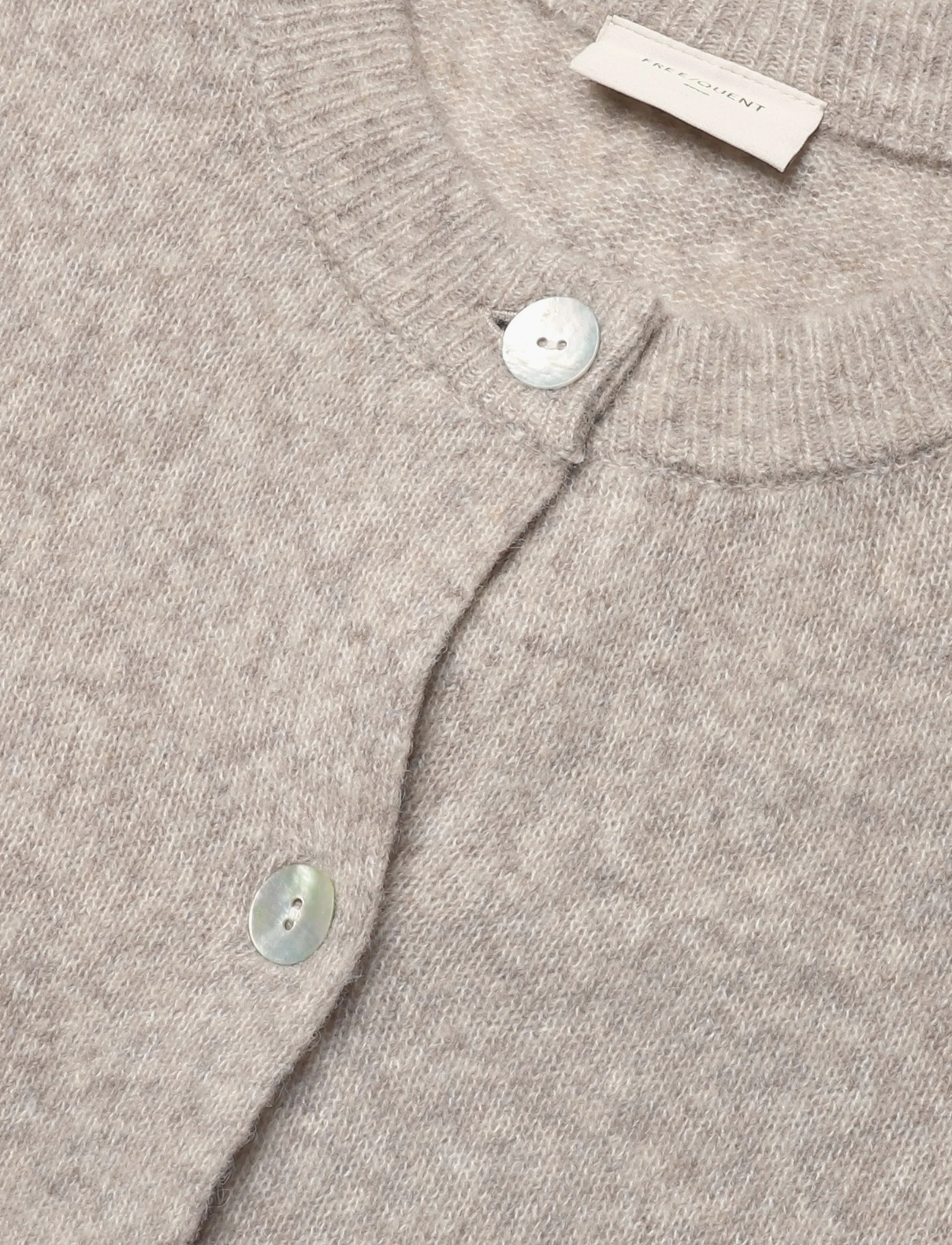FREE/QUENT - FQALPA-VEST - kootud vestid - silver mink melange - 4