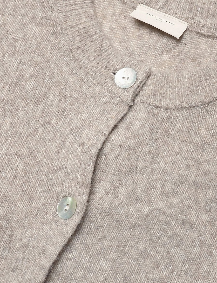FREE/QUENT - FQALPA-VEST - kootud vestid - silver mink melange - 4