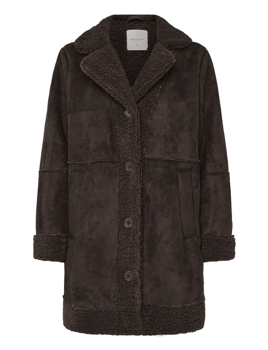 FREE/QUENT - FQLAMBY-JACKET - kunstkarusnahk - mole - 0