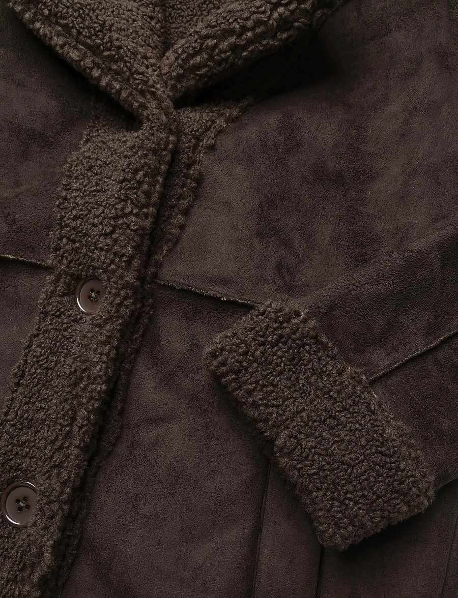 FREE/QUENT - FQLAMBY-JACKET - kunstkarusnahk - mole - 3