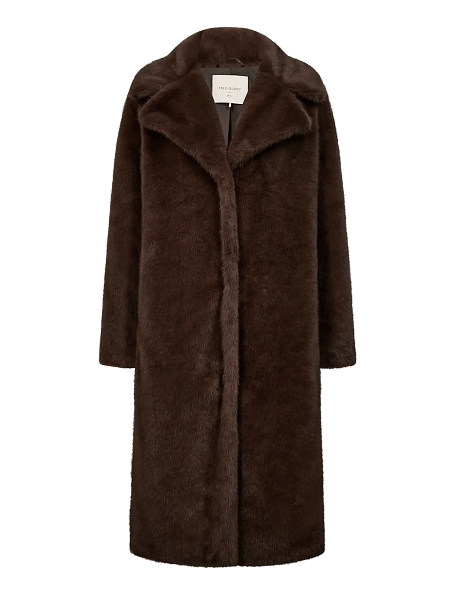 FREE/QUENT - FQMINKY-JACKET - kunstkarusnahk - coffee bean - 1
