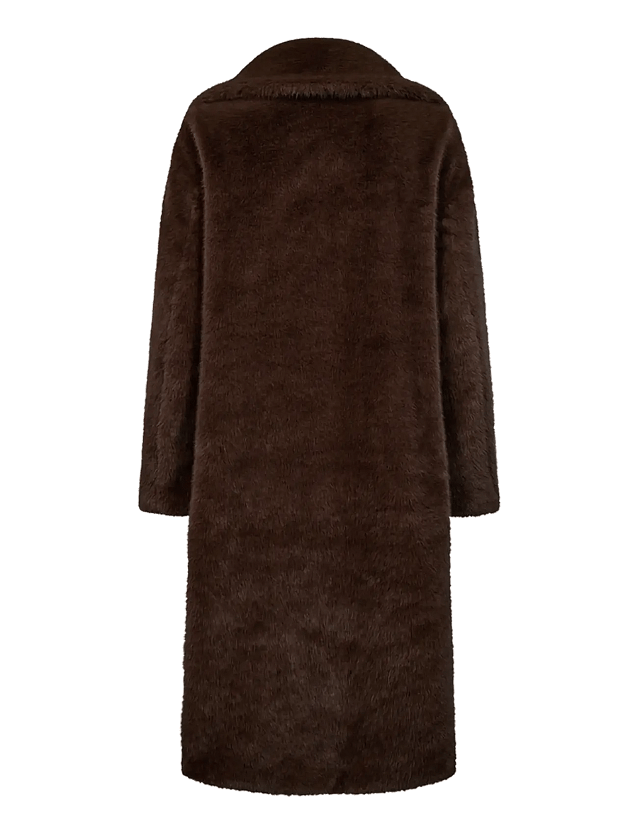 FREE/QUENT - FQMINKY-JACKET - kunstkarusnahk - coffee bean - 2