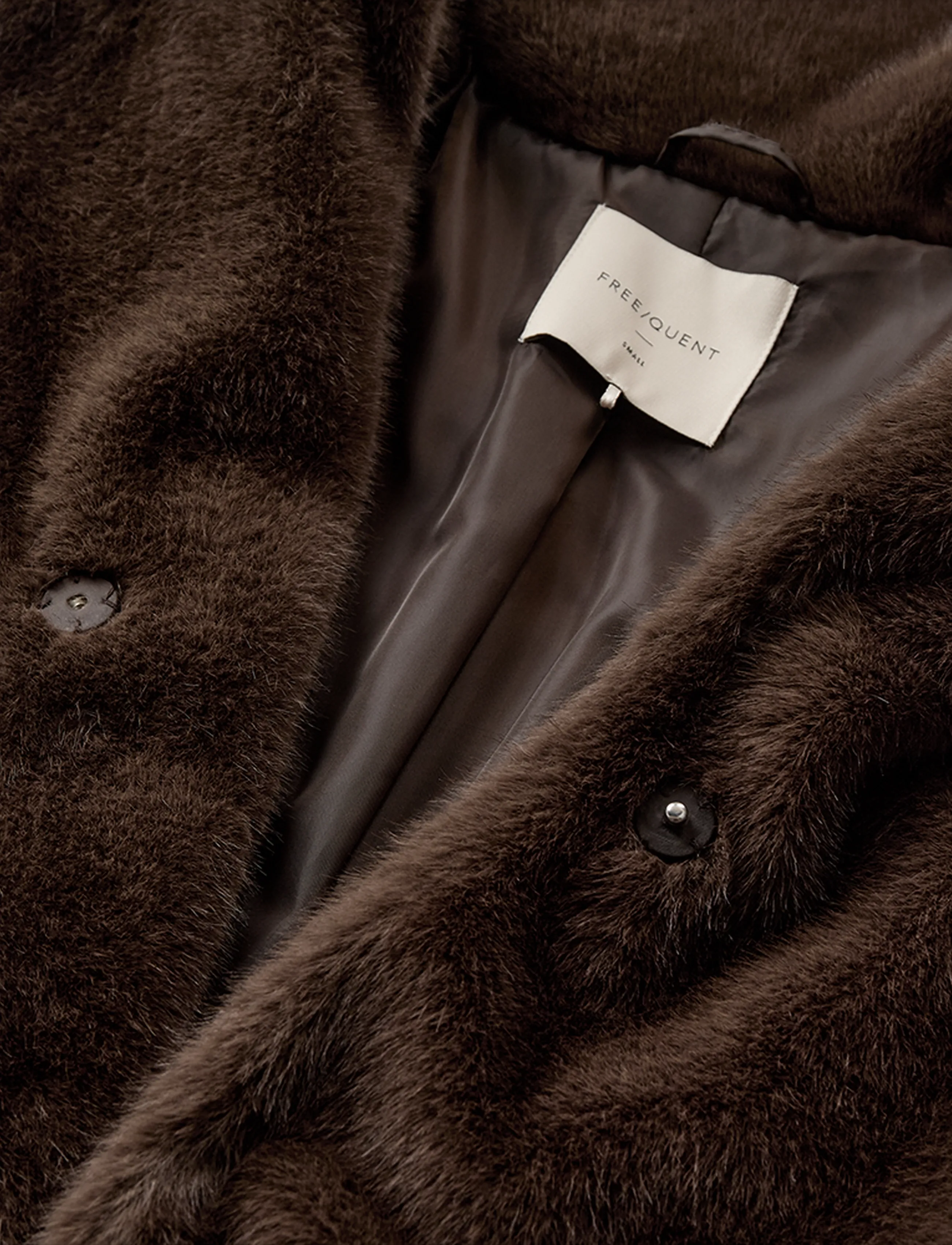 FREE/QUENT - FQMINKY-JACKET - kunstkarusnahk - coffee bean - 4