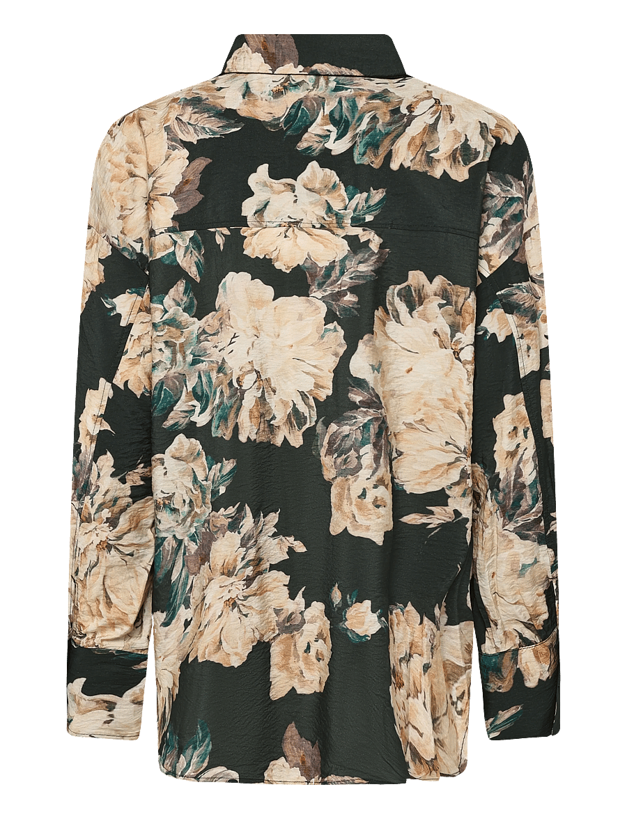 FREE/QUENT - FQMINDUS-SHIRT - langärmlige hemden - deep forest w. alesan - 2