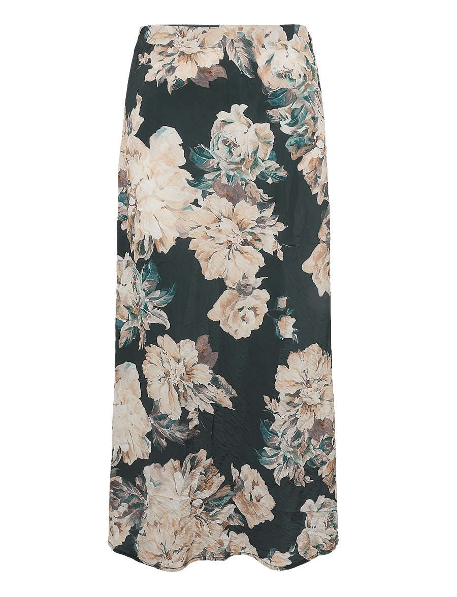 FREE/QUENT - FQMINDUS-SKIRT - maxi röcke - deep forest w. alesan - 1