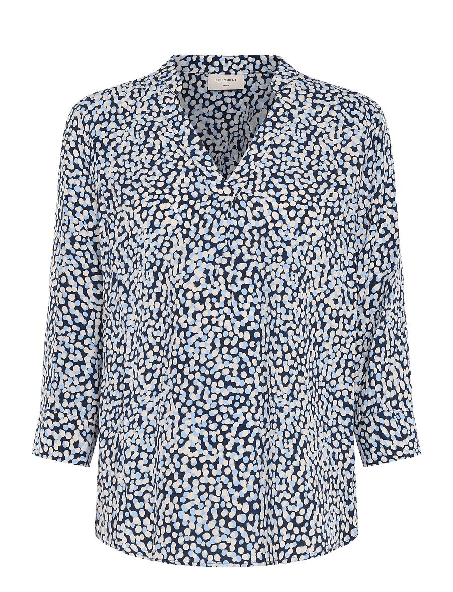 FREE/QUENT - FQADNEY-BLOUSE - langærmede bluser - navy blazer w. moonbeam - 0