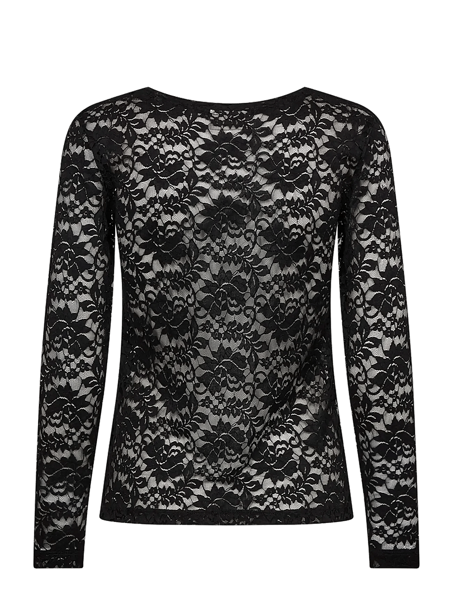 FREE/QUENT - FQSALDO-TEE - langærmede toppe - black - 2