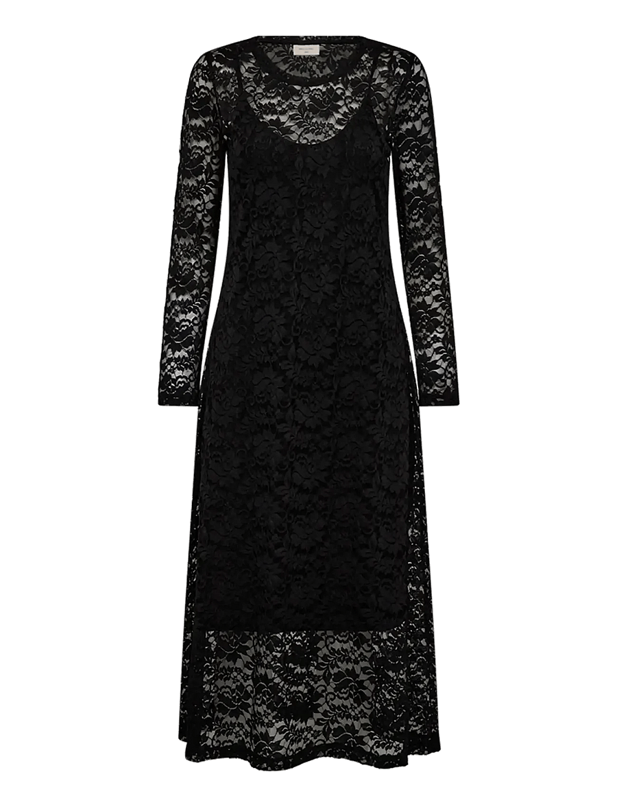 FREE/QUENT - FQSALDO-DRESS - spitzenkleider - black - 0