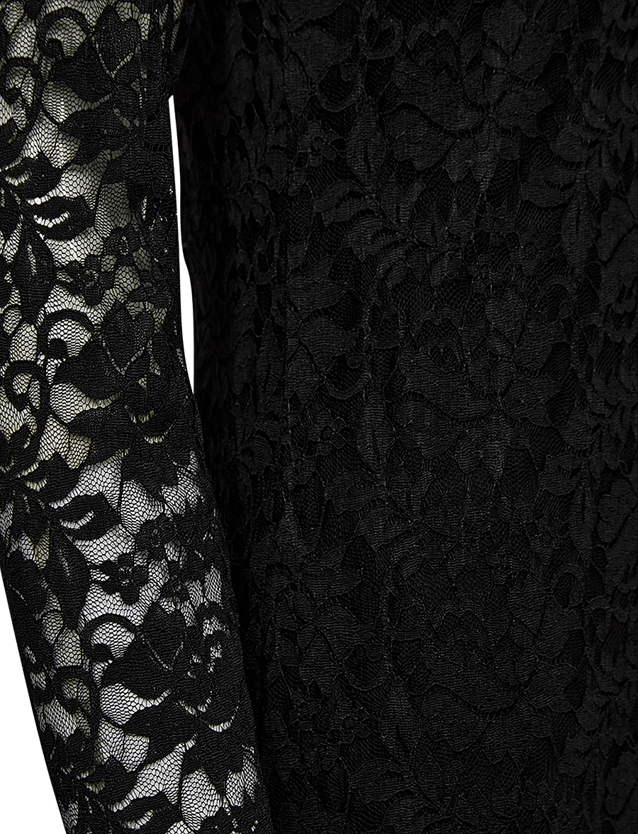 FREE/QUENT - FQSALDO-DRESS - spitzenkleider - black - 2