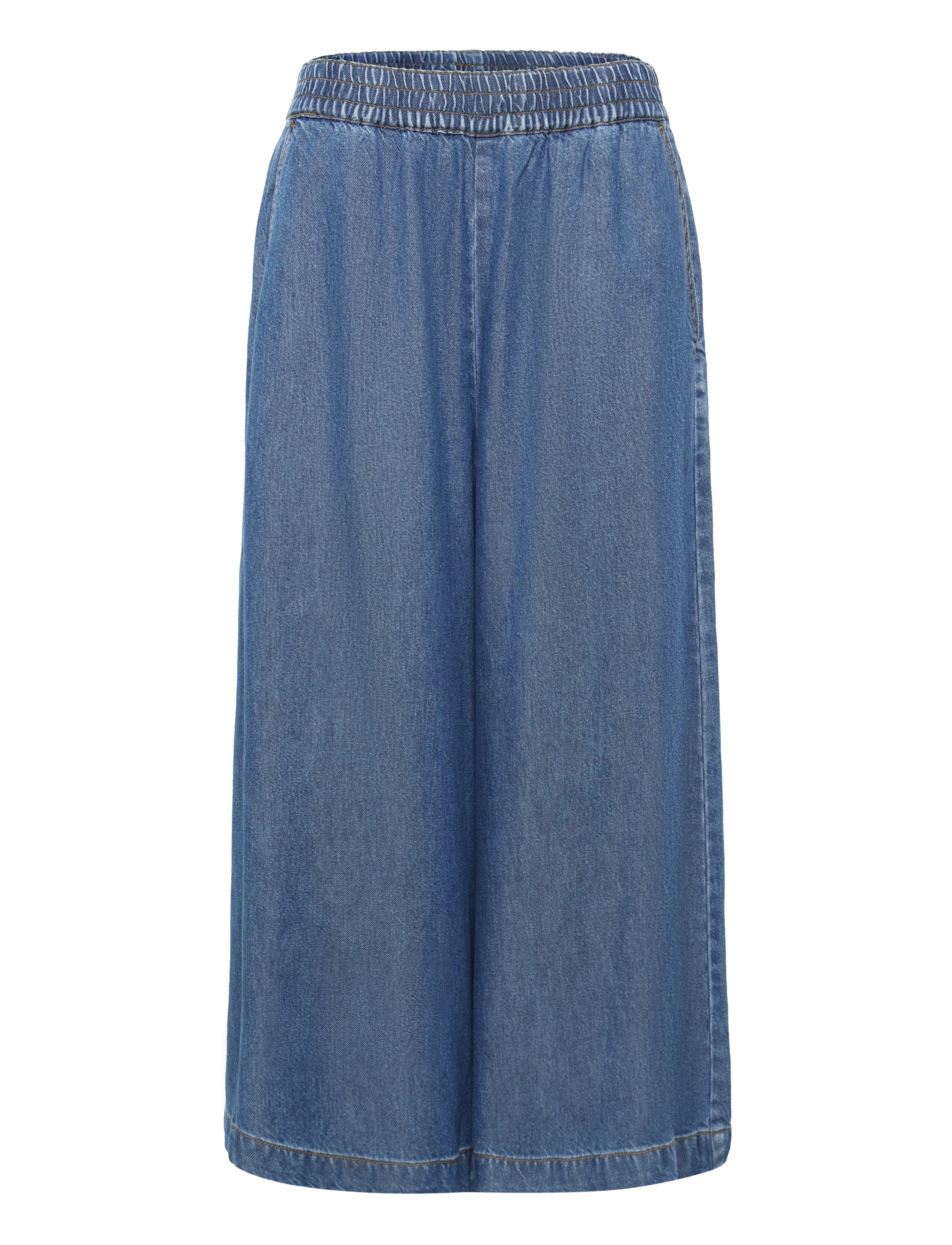 FREE/QUENT - FQMILO-PANTS - culottes - medium blue denim - 1