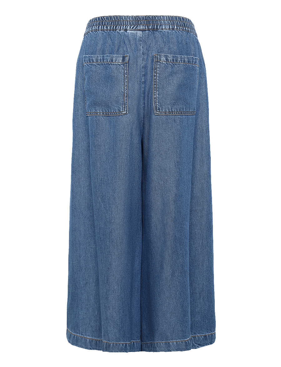 FREE/QUENT - FQMILO-PANTS - culottes - medium blue denim - 2