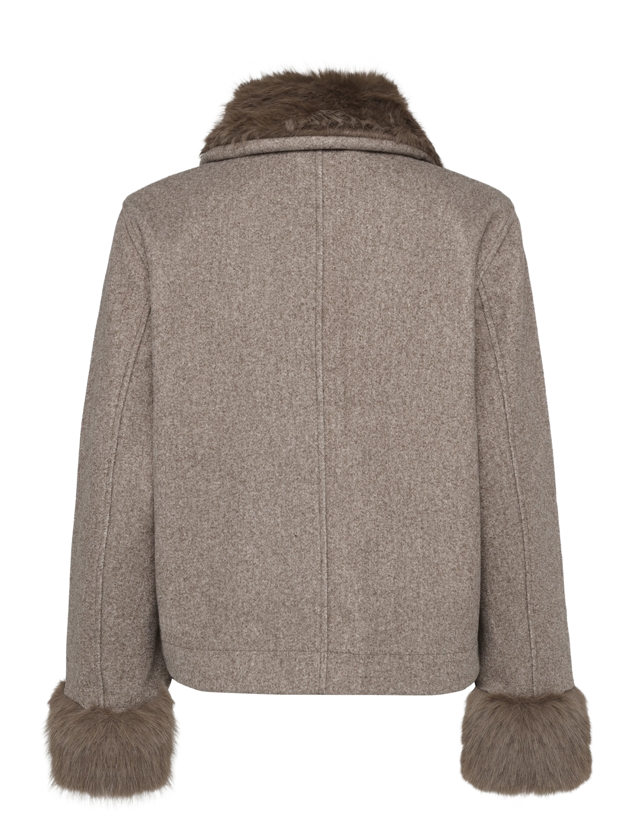 FREE/QUENT - FQYANNA-JACKET - kunstkarusnahk - morel melange - 2