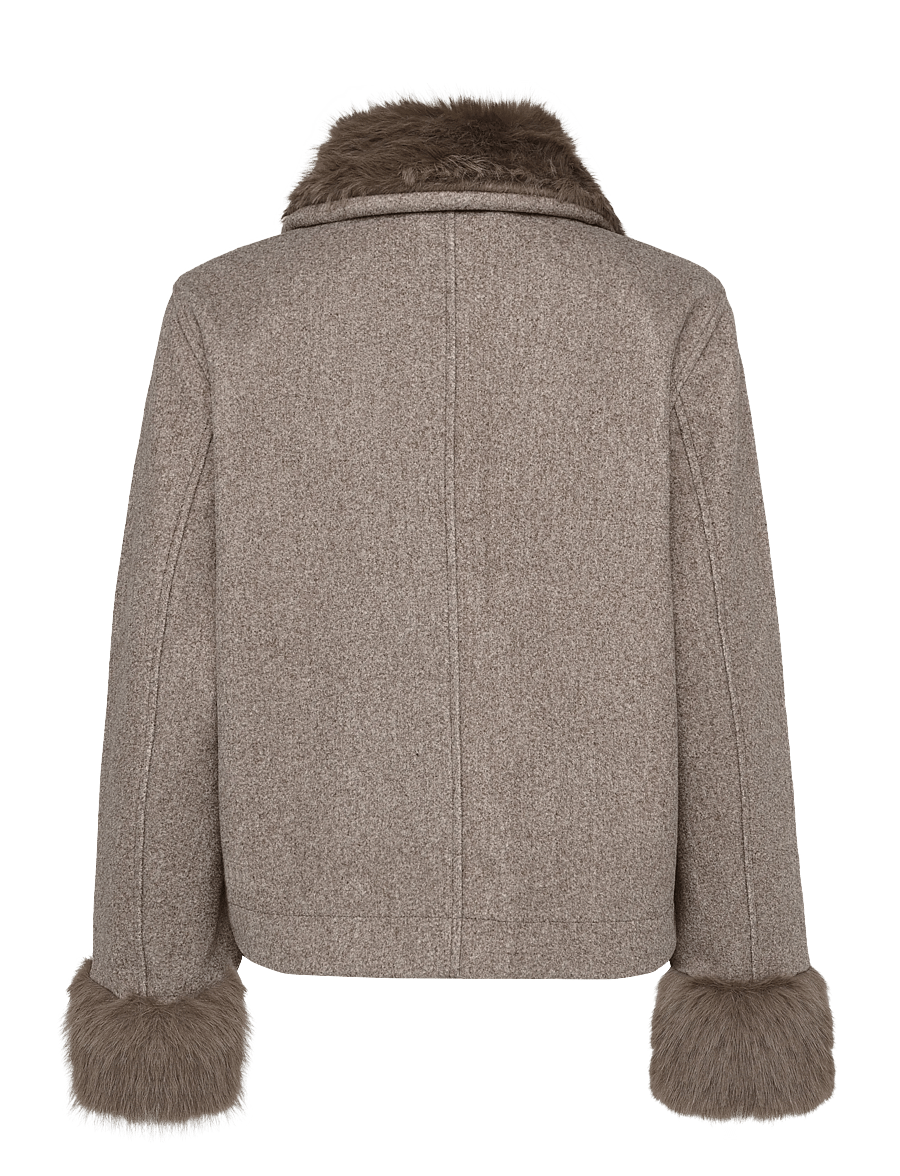 FREE/QUENT - FQYANNA-JACKET - kunstkarusnahk - morel melange - 2
