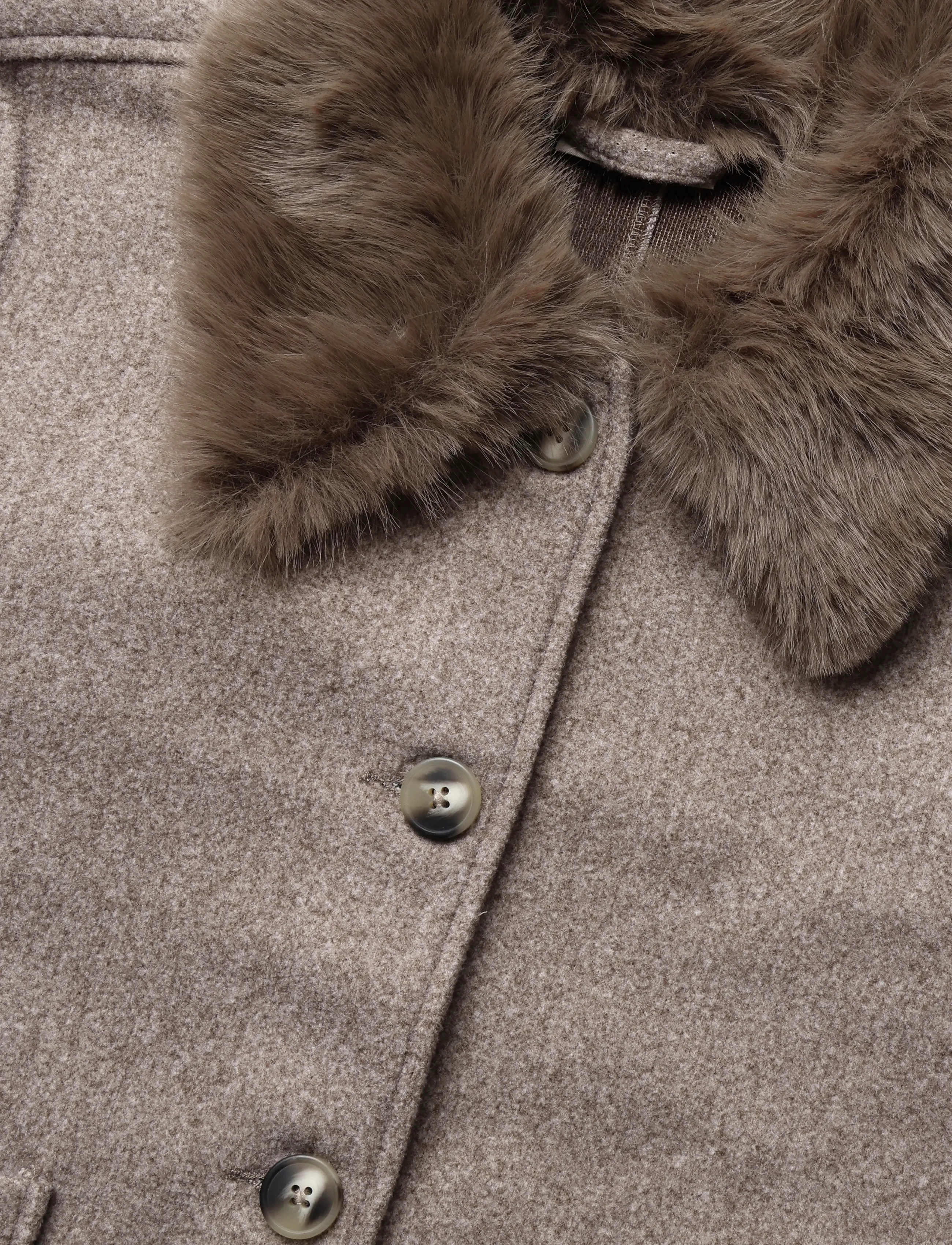 FREE/QUENT - FQYANNA-JACKET - kunstkarusnahk - morel melange - 5
