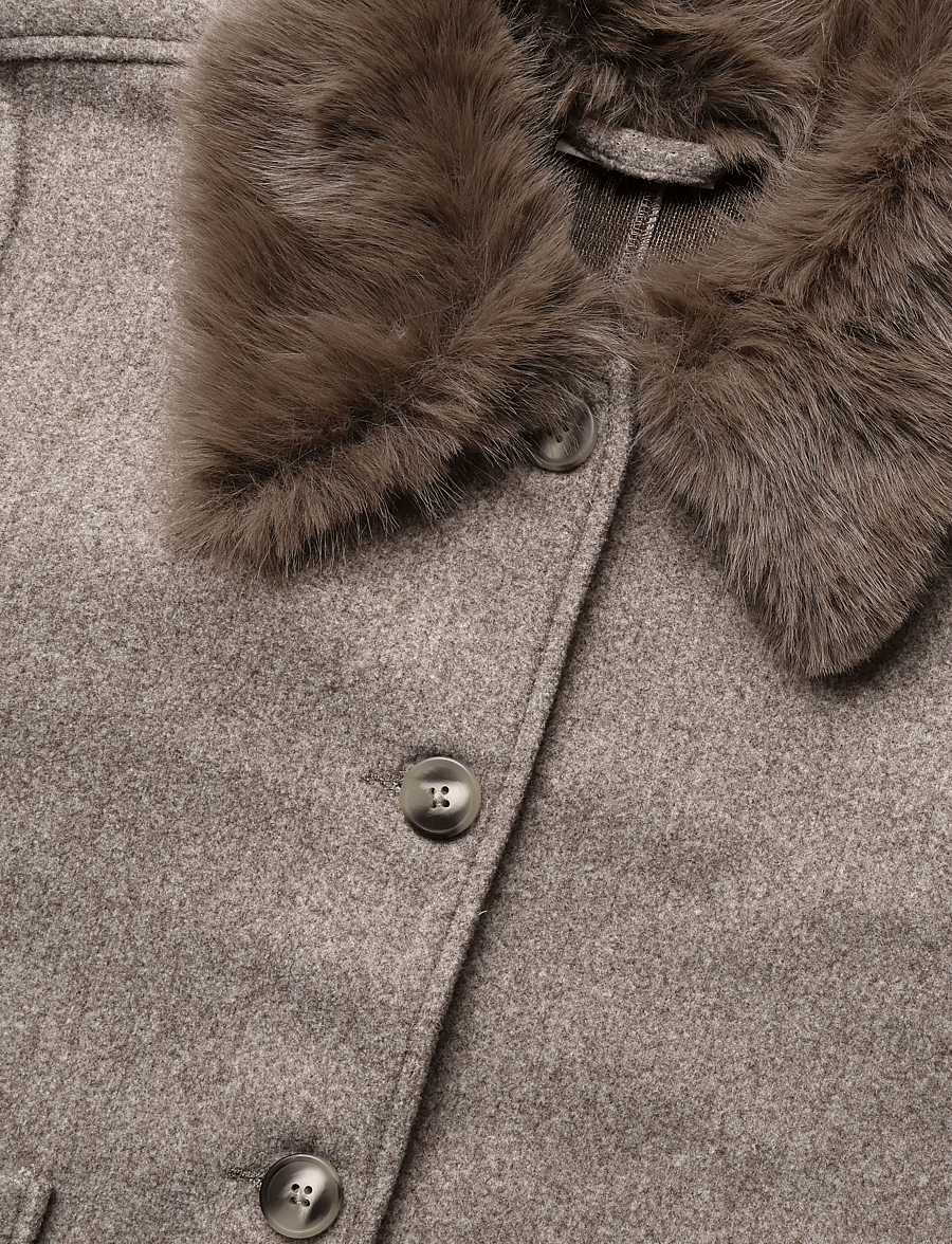FREE/QUENT - FQYANNA-JACKET - kunstkarusnahk - morel melange - 5