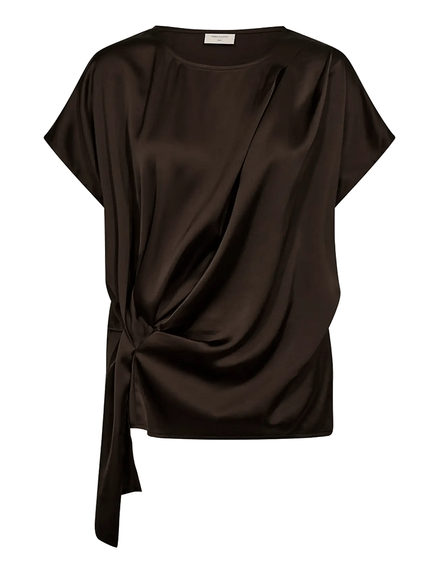 FREE/QUENT - FQDOVA-BLOUSE - kurzärmelige blusen - mole - 0