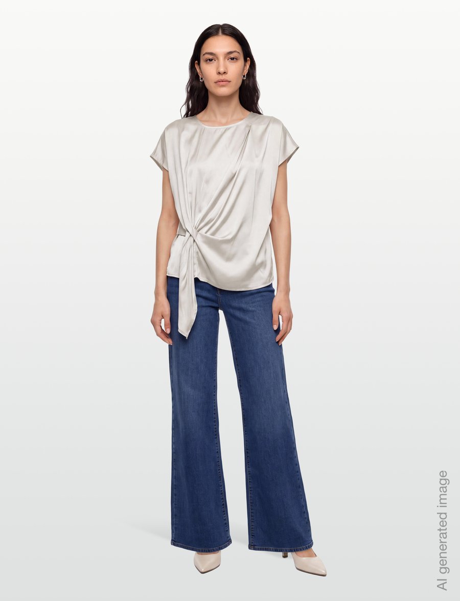 FREE/QUENT - FQDOVA-BLOUSE - lühikeste varrukatega pluusid - moonbeam - 0