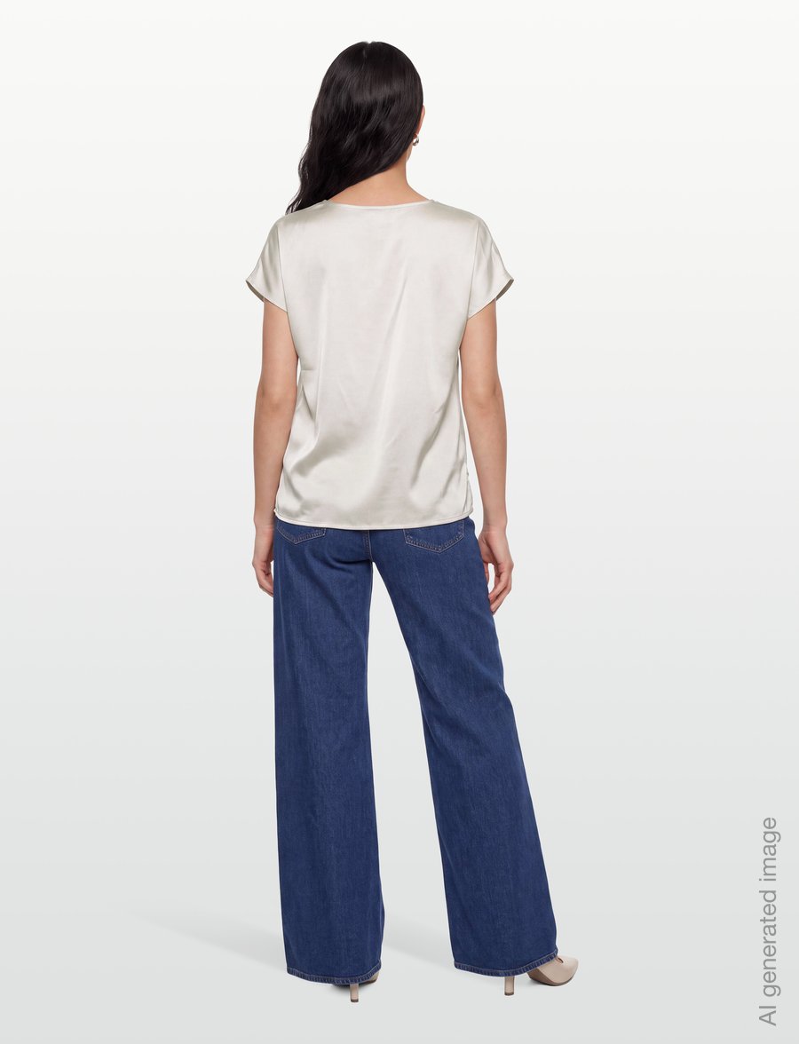 FREE/QUENT - FQDOVA-BLOUSE - lühikeste varrukatega pluusid - moonbeam - 4