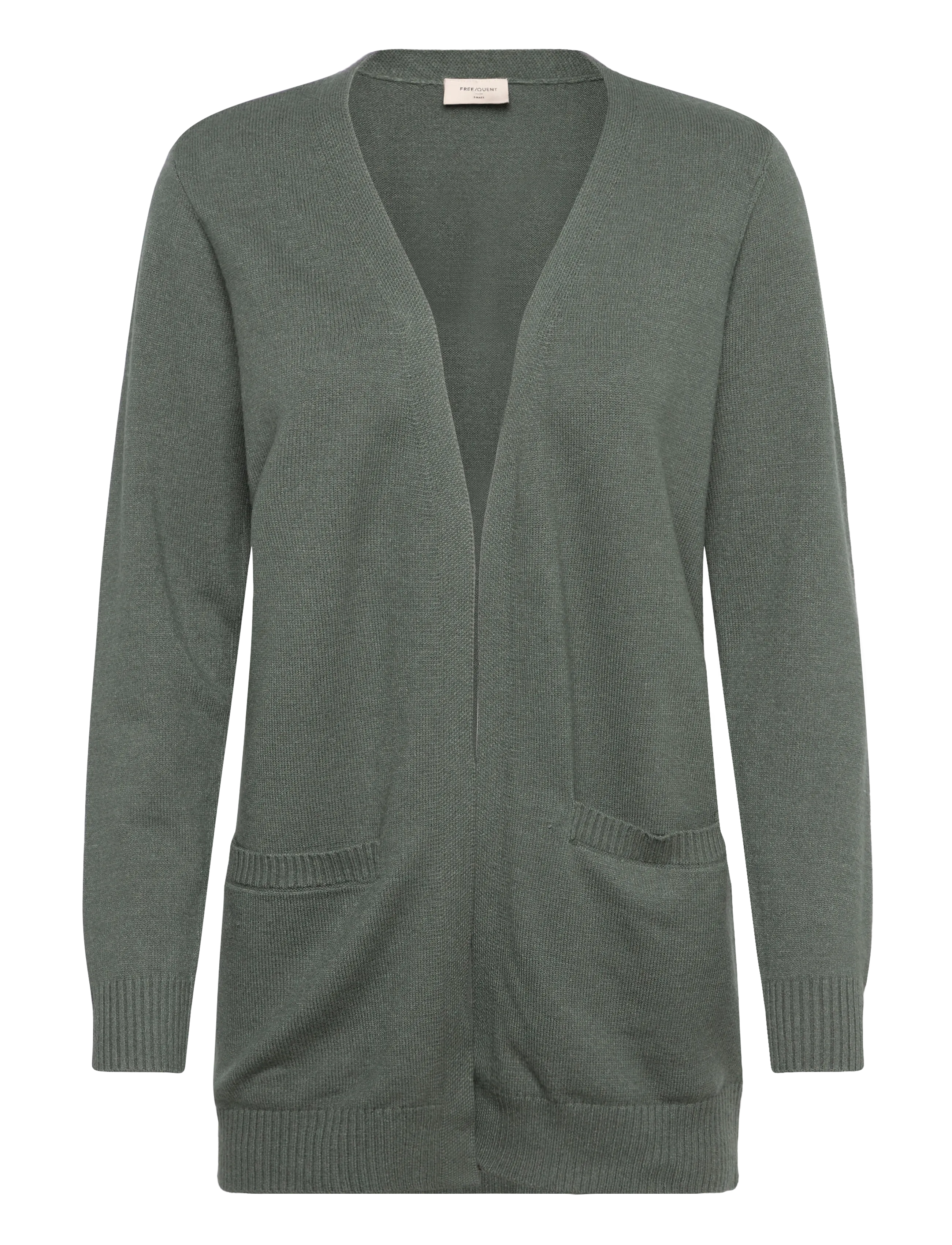 FREE/QUENT FQAGNES-CARDIGAN - Tøj - DARK FOREST MELANGE / khaki/green