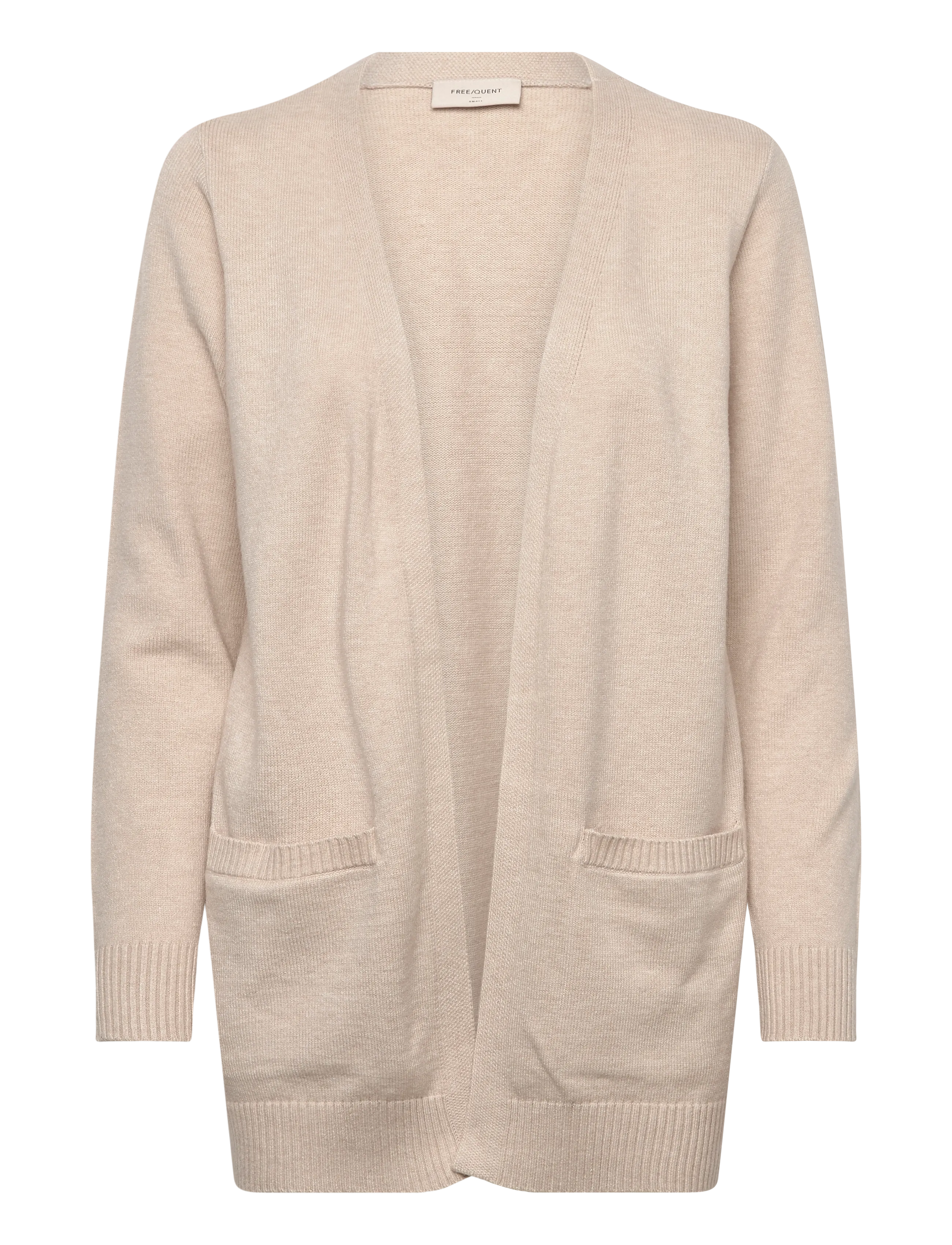 FREE/QUENT FQAGNES-CARDIGAN - FREE|QUENT - MOONBEAM MELANGE / cream