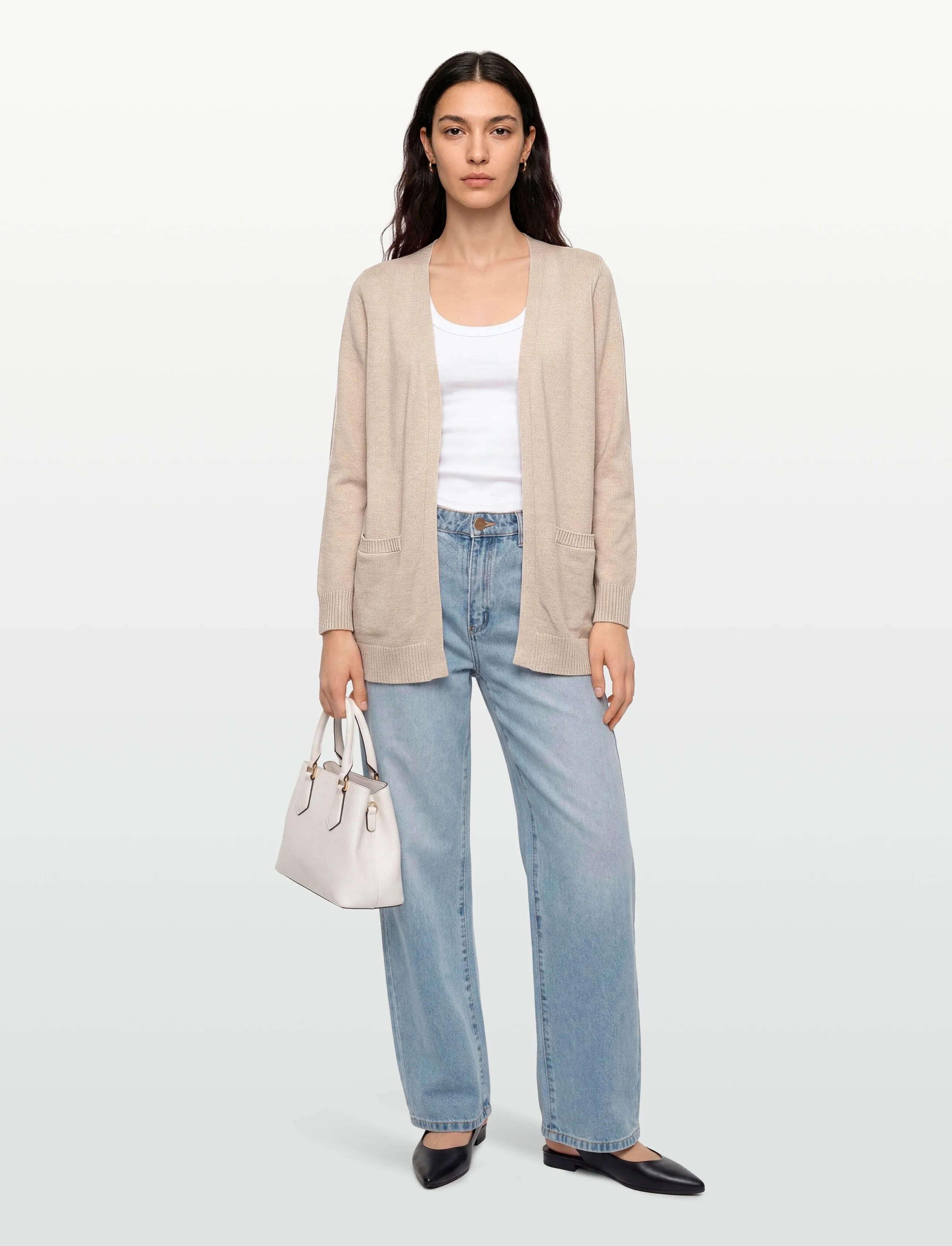 FREE/QUENT Fqagnes-Cardigan, S, Cream, Strik > Cardigans, Dame
