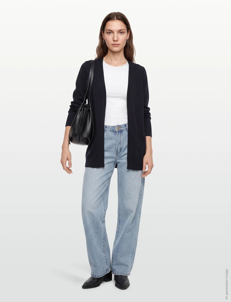 FREE/QUENT - FQAGNES-CARDIGAN - strickjacken - navy blazer - 0