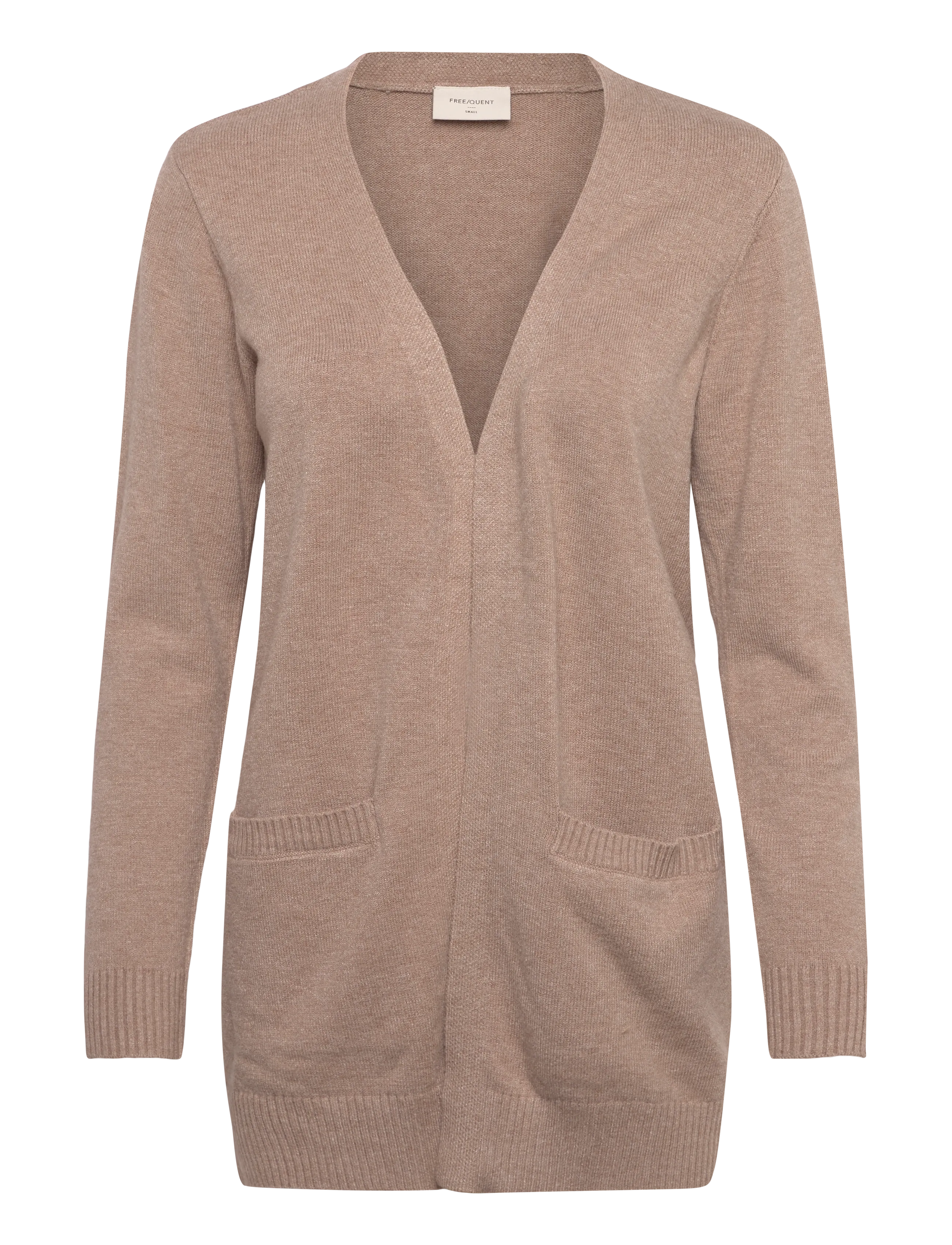 FREE/QUENT FQAGNES-CARDIGAN - Strickmode - SILVER MINK MELANGE / beige
