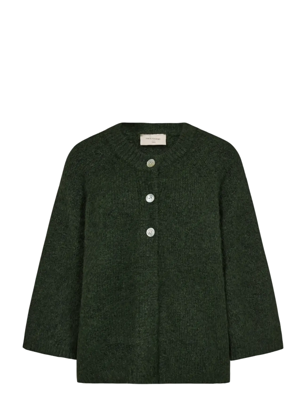 FREE/QUENT FQGRSLULU-CARDIGAN - FREE|QUENT - DEEP FOREST MELANGE / khaki/green