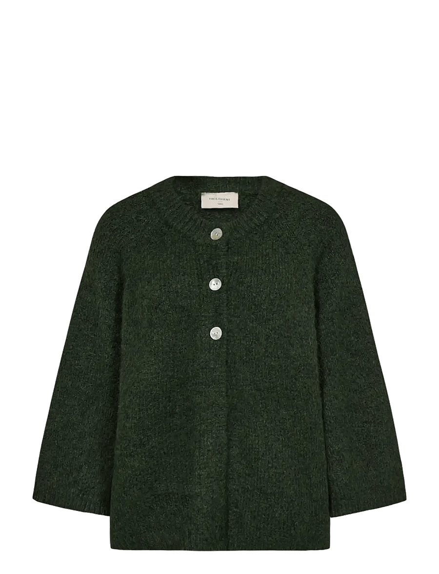 FREE/QUENT - FQGRSLULU-CARDIGAN - cardigans - deep forest melange - 0