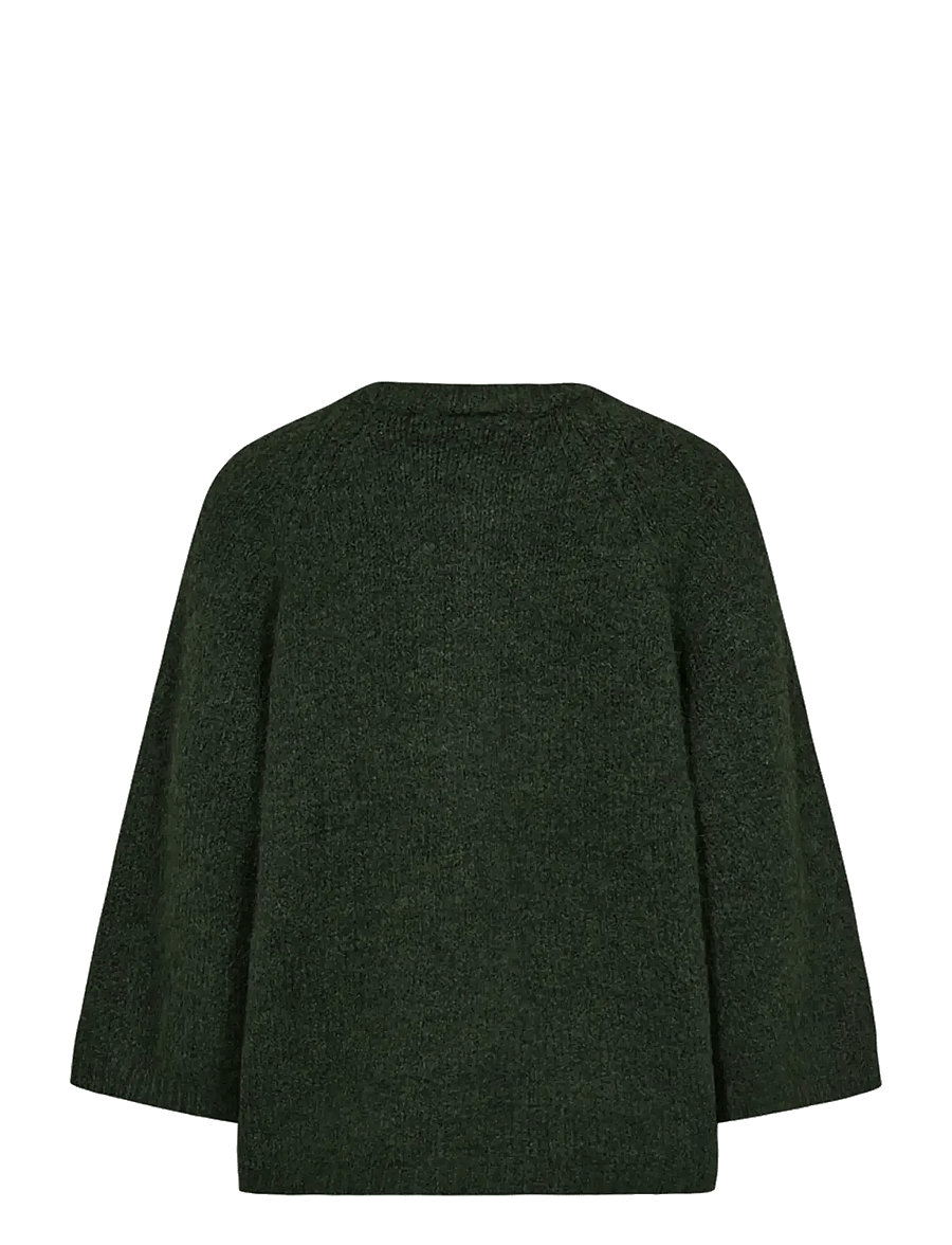 FREE/QUENT - FQGRSLULU-CARDIGAN - cardigans - deep forest melange - 1