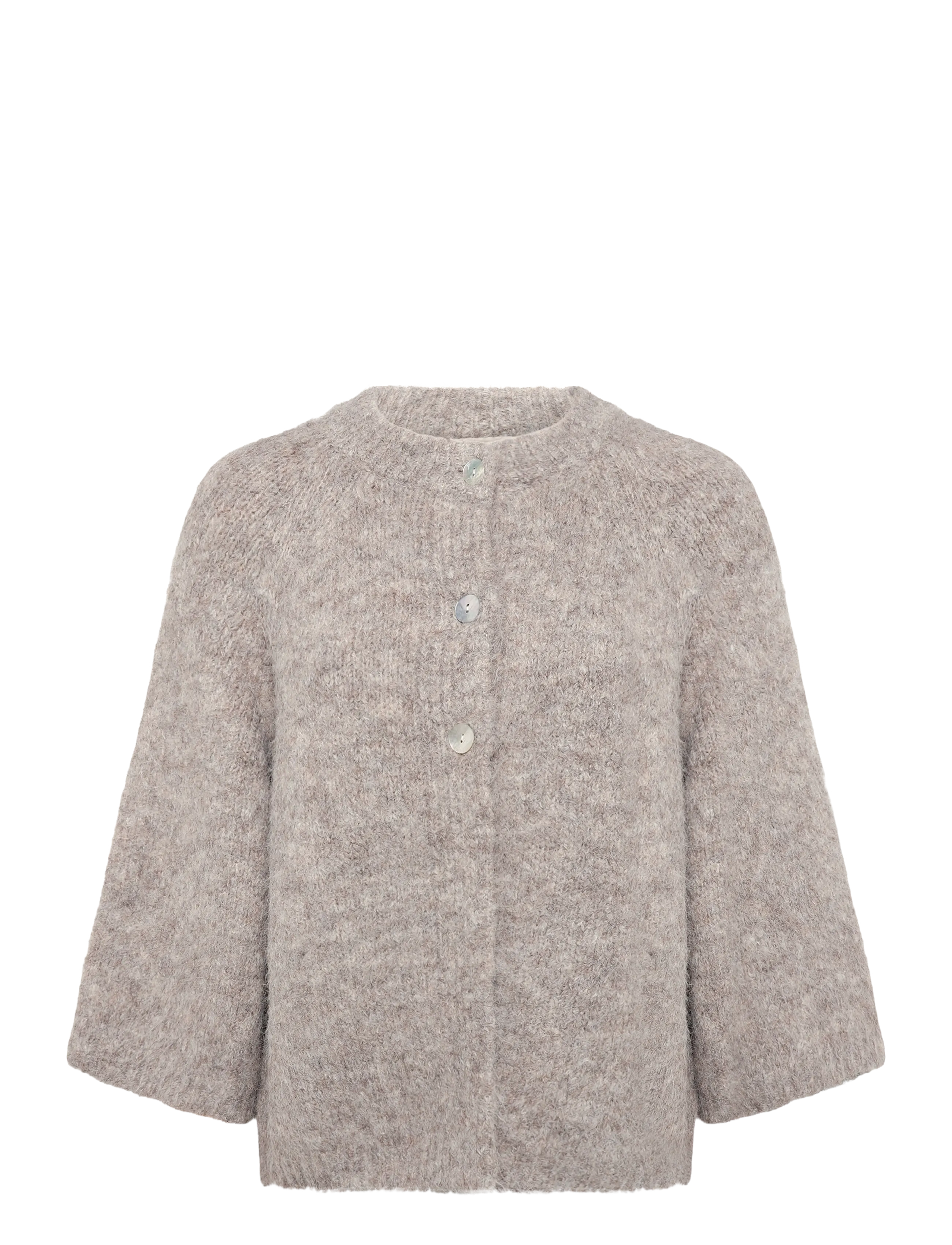 FREE/QUENT FQGRSLULU-CARDIGAN - Koftor - DESERT TAUPE MELANGE / beige