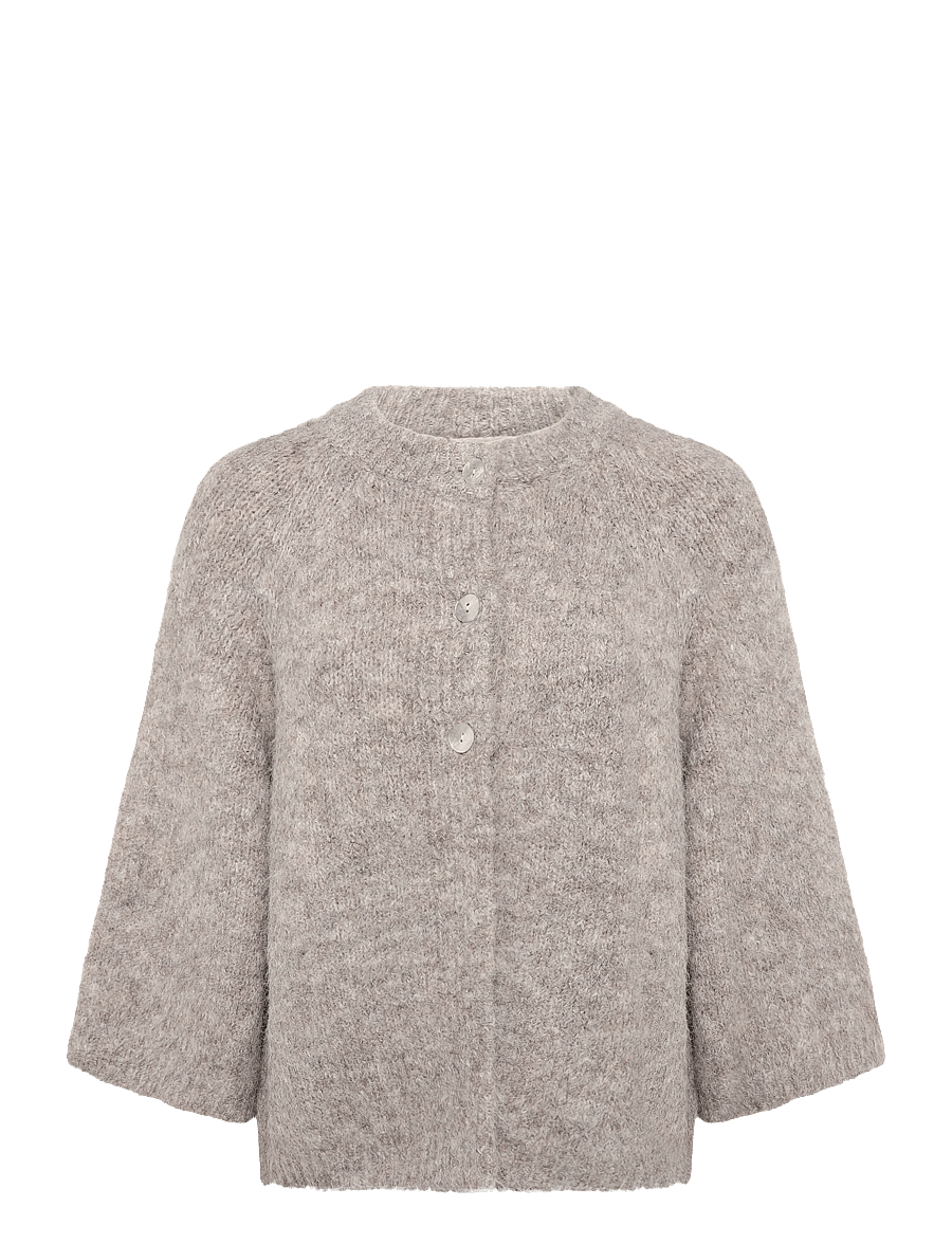 FREE/QUENT - FQGRSLULU-CARDIGAN - koftor - desert taupe melange - 1