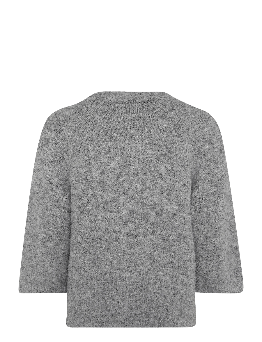 FREE/QUENT - FQGRSLULU-CARDIGAN - koftor - med. grey melange - 1