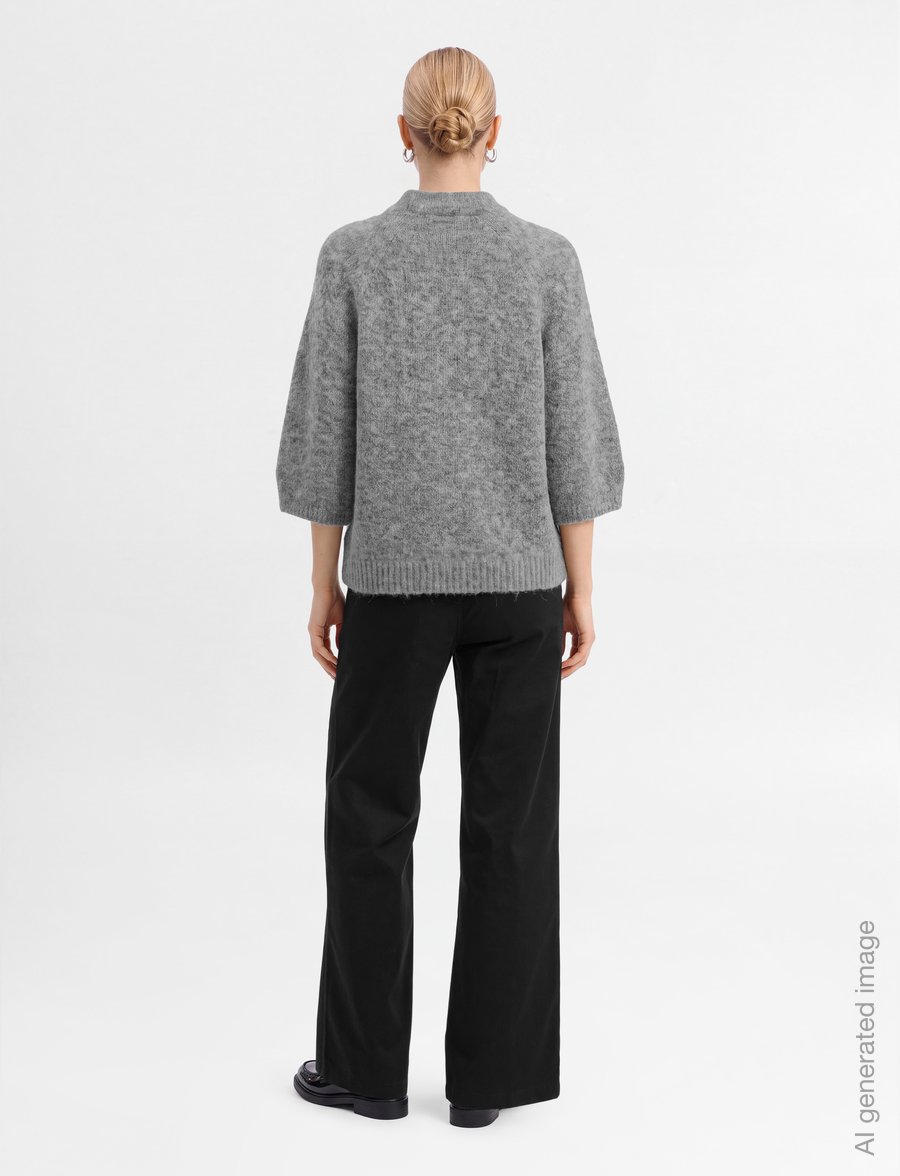 FREE/QUENT - FQGRSLULU-CARDIGAN - cardigans - med. grey melange - 4