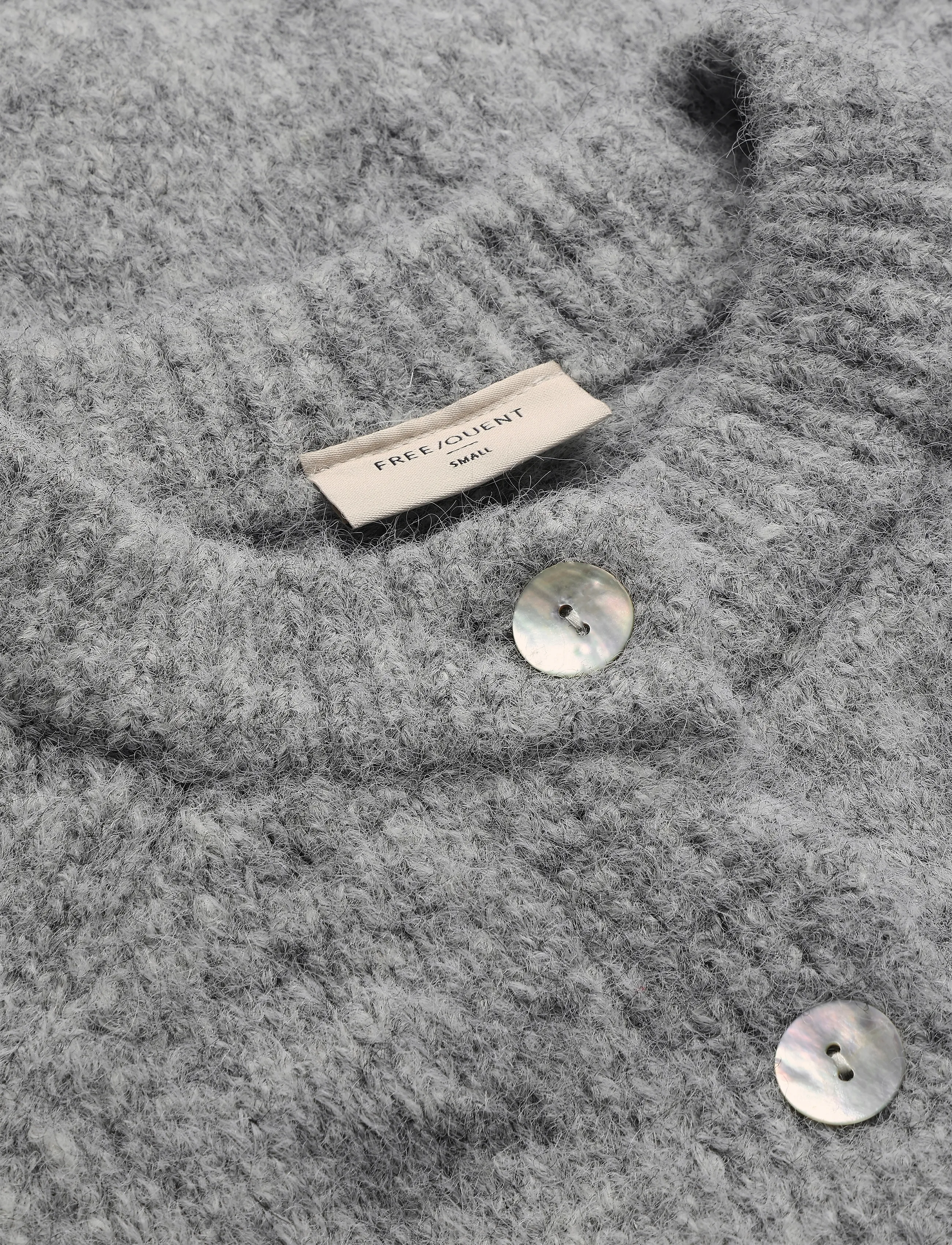 FREE/QUENT - FQGRSLULU-CARDIGAN - koftor - med. grey melange - 2