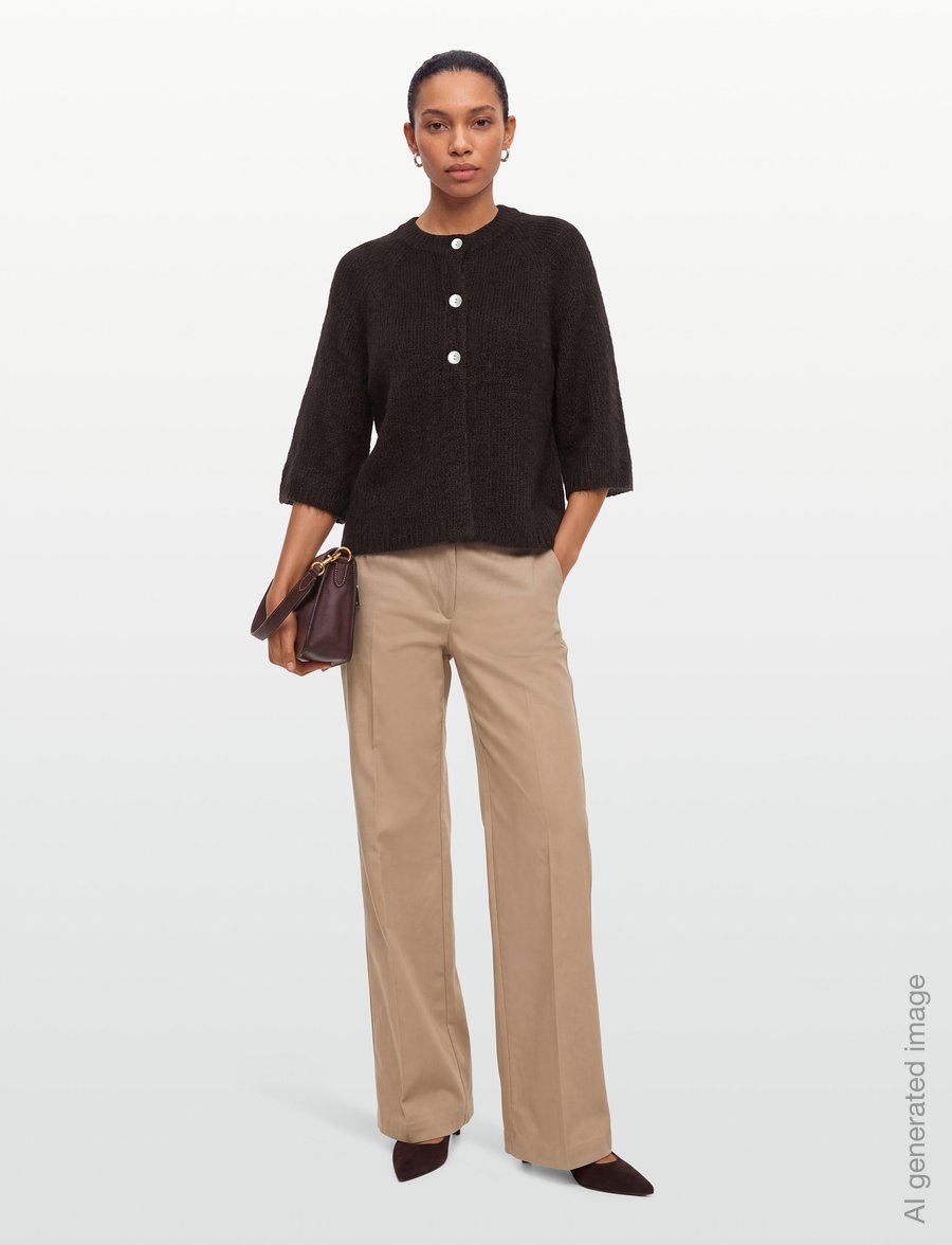 FREE/QUENT - FQGRSLULU-CARDIGAN - cardigans - mole melange - 0