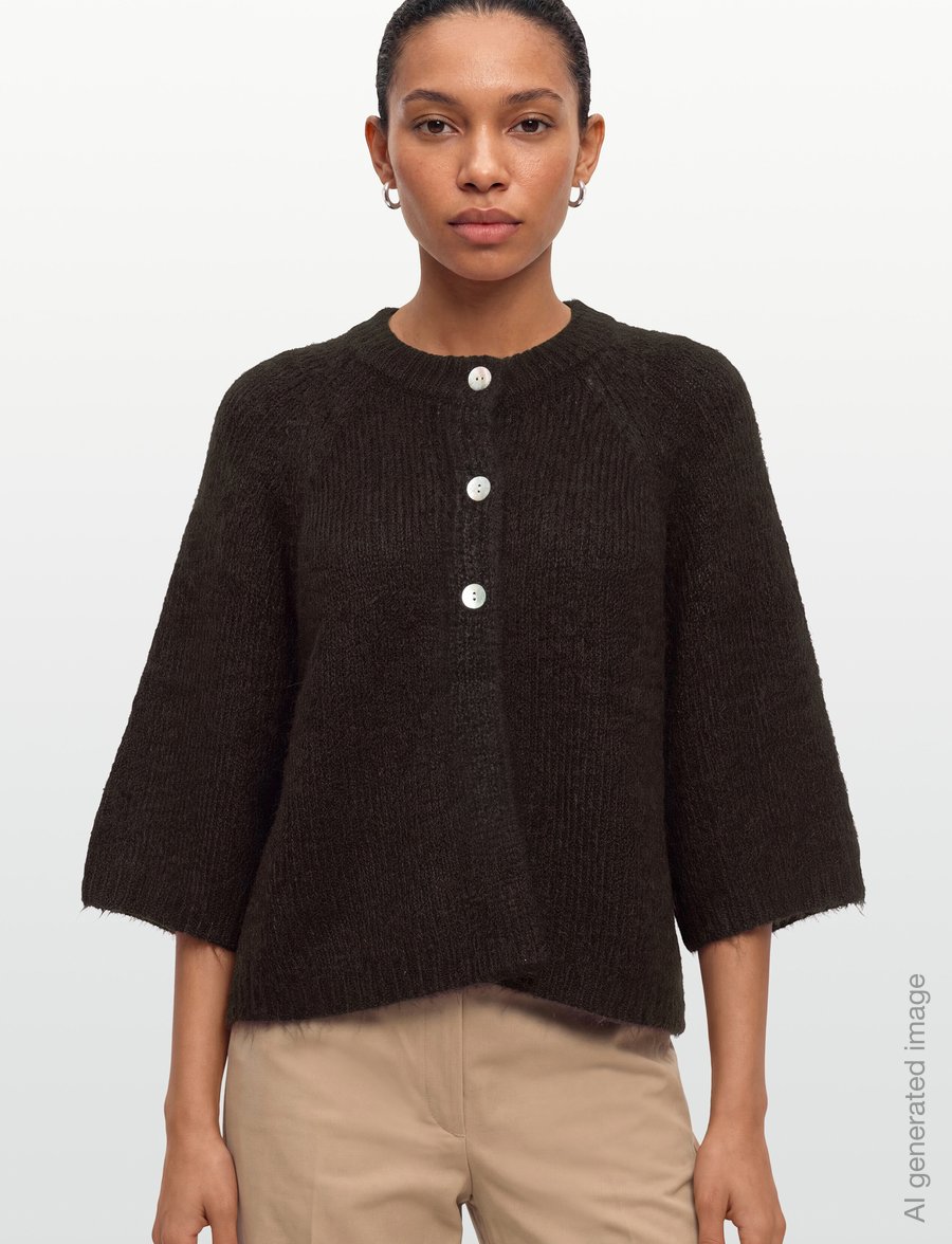 FREE/QUENT - FQGRSLULU-CARDIGAN - cardigans - mole melange - 3